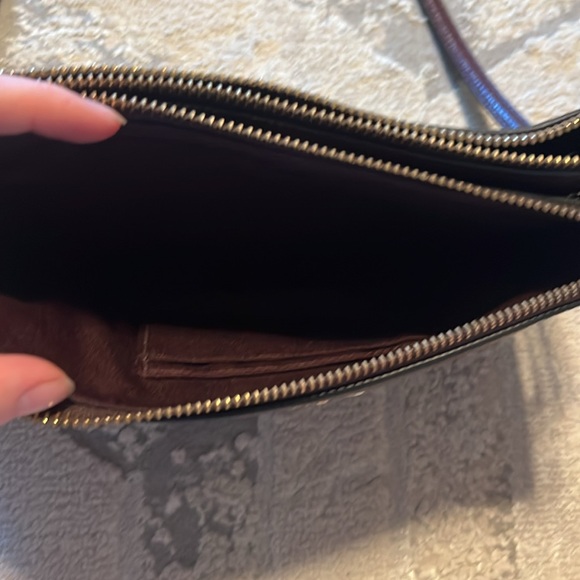 Coach chocolate brown double pocket purse - Picture 5 of 6